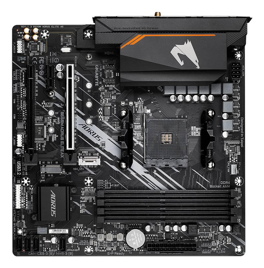 GIGABYTE B550M AORUS ELITE AX Moederbord