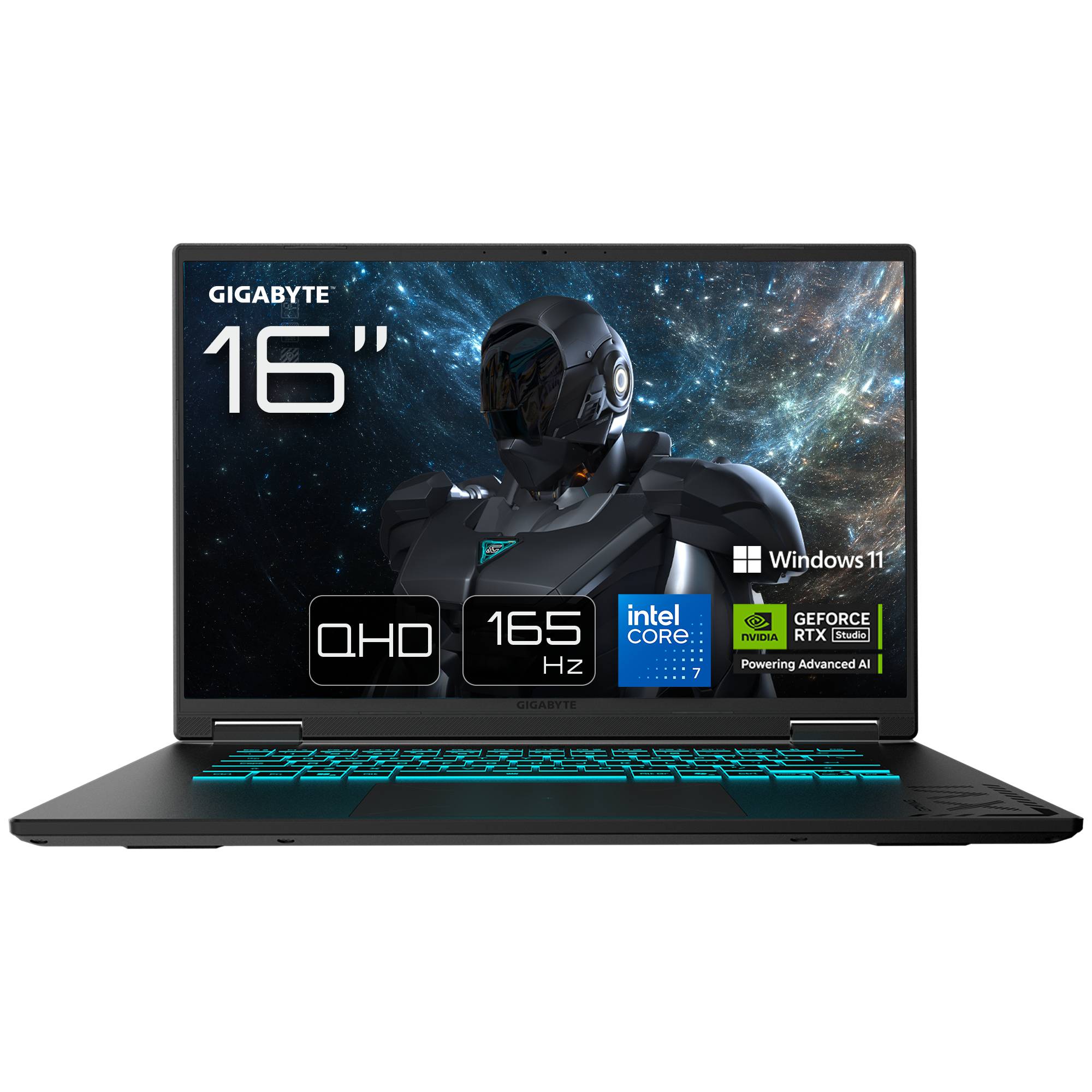 GIGABYTE GAMING A16 PRO DXHG4EECC4SH laptop Intel Core 7 240H 40,6 cm (16") Quad HD+ 32 GB LPDDR5x-SDRAM 1 TB SSD NVIDIA GeForce RTX 5070 Ti Wi-Fi 6E (802.11ax) Windows 11 Home Zwart