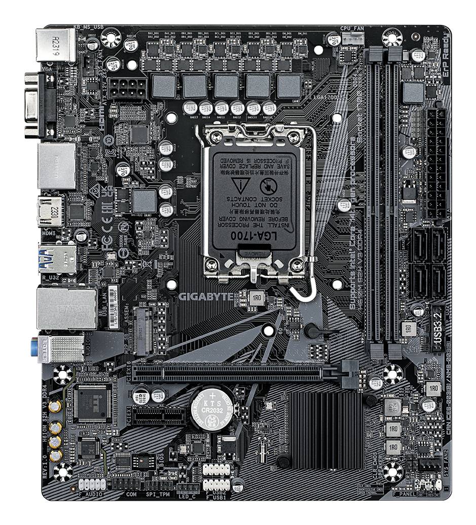 GIGABYTE H610M S2H V3 DDR4 moederbord Intel H610 Express LGA 1700 micro ATX