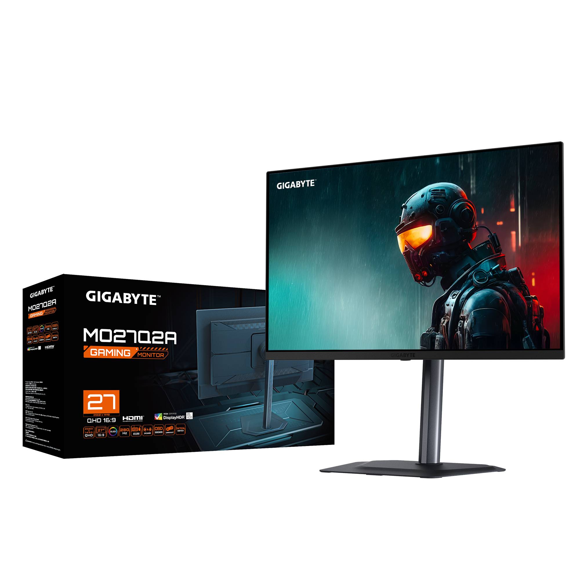 GIGABYTE MO27Q2A computer monitor 68,6 cm (27") 2560 x 1440 Pixels Quad HD QD-OLED Zwart