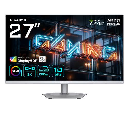 GIGABYTE MO27Q2A ICE OLED computer monitor 68,6 cm (27") 2560 x 1440 Pixels Quad HD QD-OLED Wit