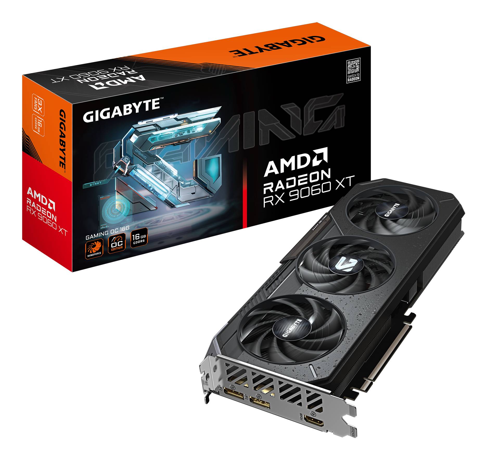GIGABYTE Radeon RX 9060 XT GAMING OC 16G AMD 16 GB GDDR6