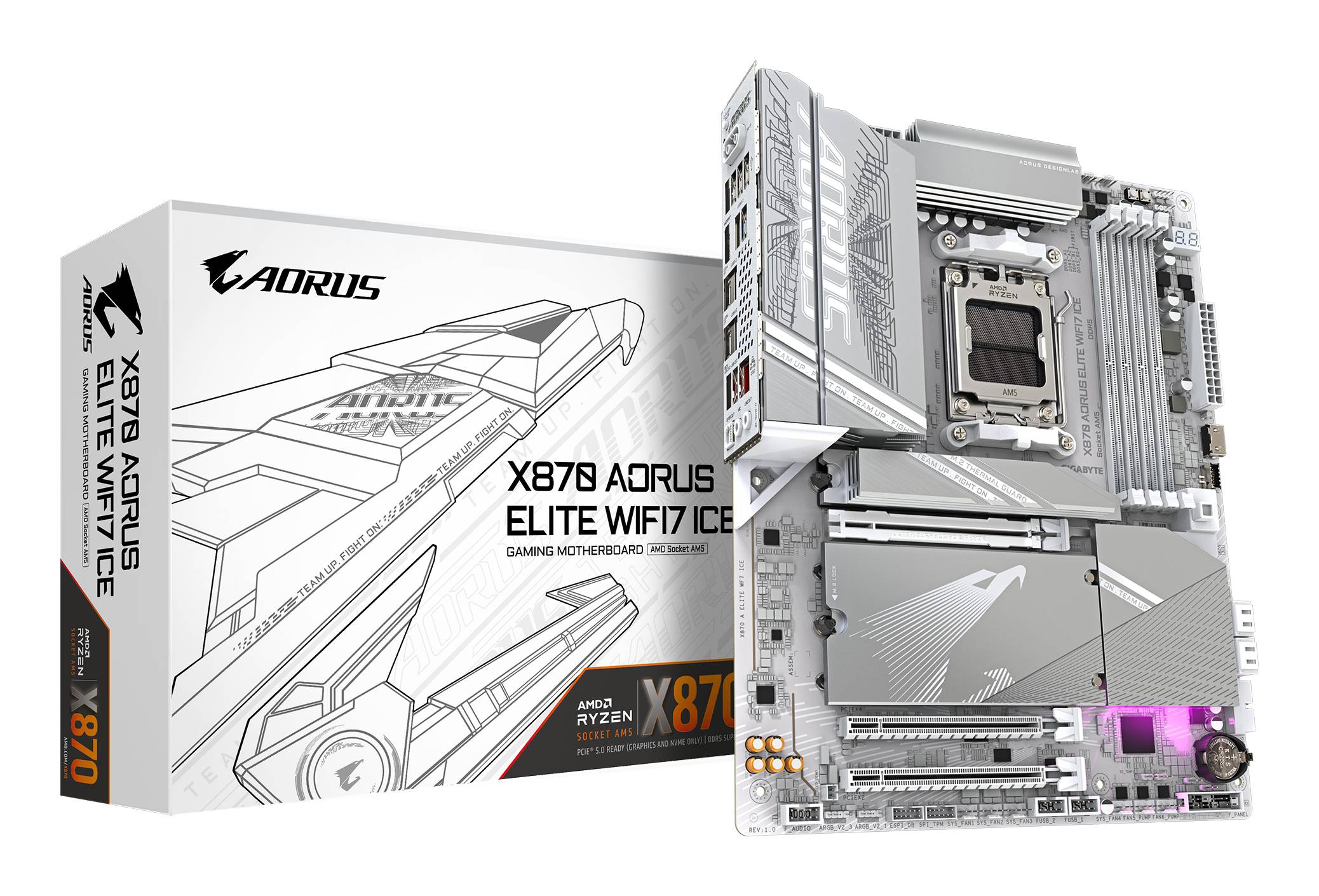 GIGABYTE X870 AORUS ELITE WIFI7 ICE Moederbord