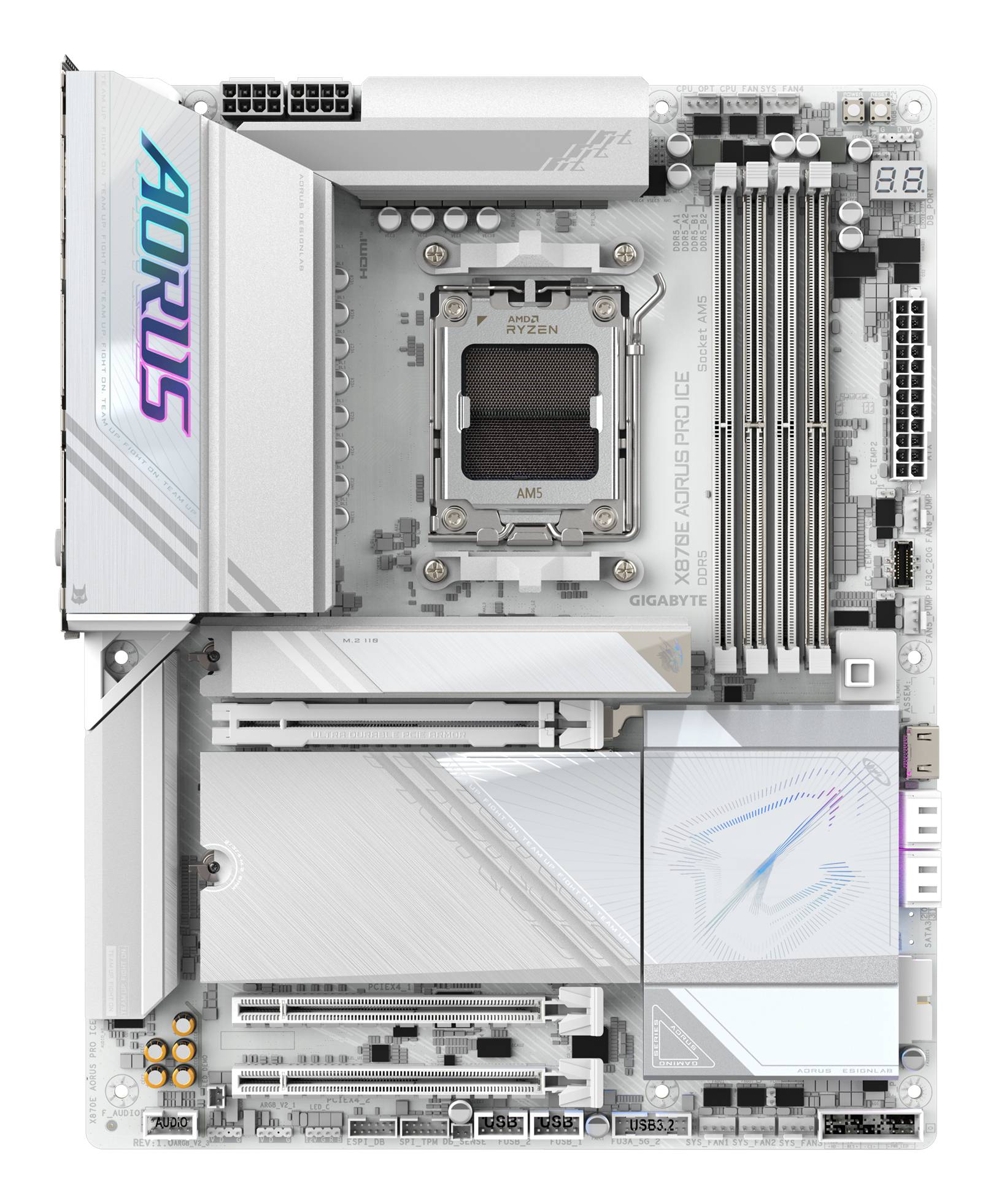 GIGABYTE X870E AORUS PRO ICE moederbord AMD X870E Socket AM5 ATX