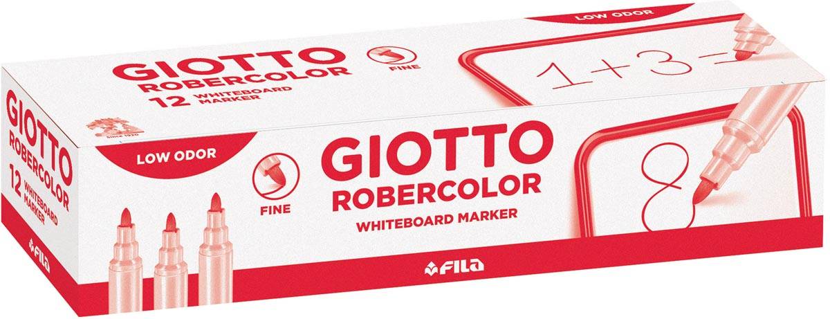 Giotto Robercolor whiteboardmarker fijn, ronde punt, rood