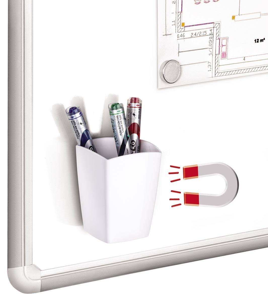 Gloss by CEP magnetisch pennenbakje, wit