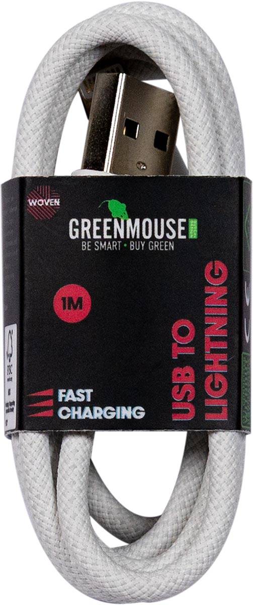 Greenmouse Lightning kabel, USB-A naar 8-pin, 1 m, woven