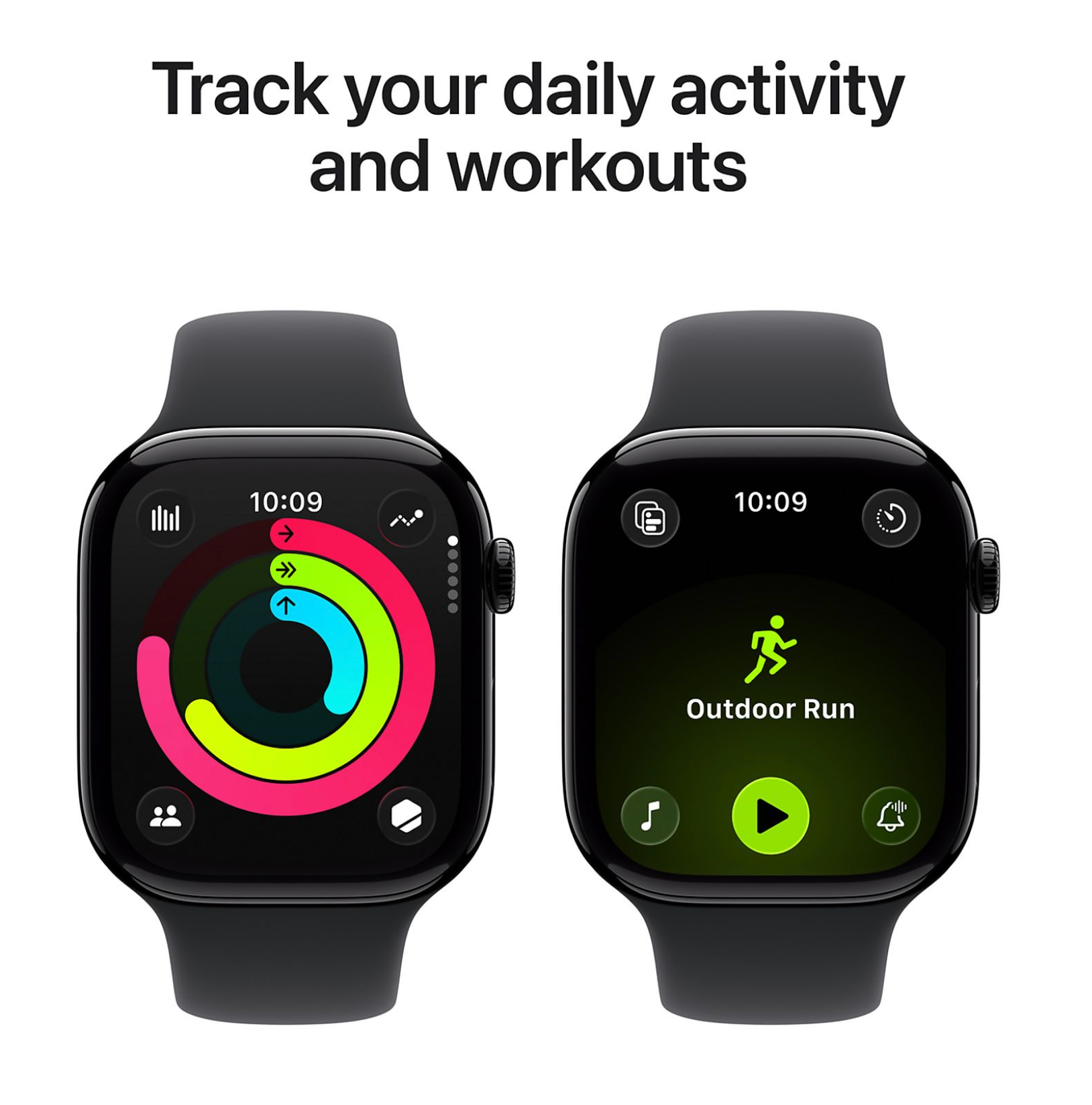 Apple Watch 11 Wifi + 5G - 46mm Jet Black Aluminium Case with Black Sport Band M/L