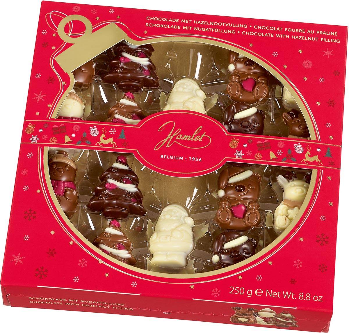 Hamlet chocolade kerstfiguurtjes, doos van 250 g