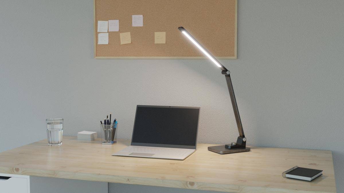 Hansa bureaulamp Breeze, LED-lamp, grijs