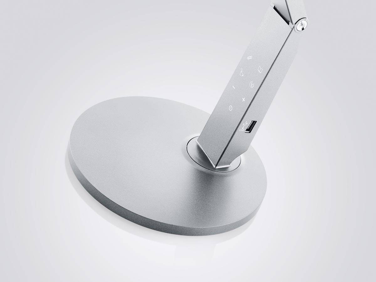 Hansa bureaulamp Vario Plus, LED-lamp, zilver