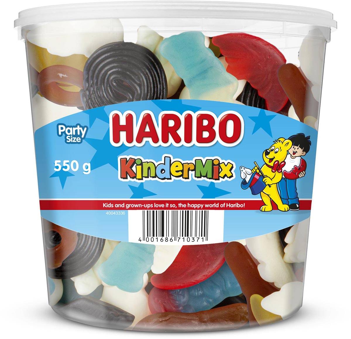 Haribo snoepgoed Kinder mix, emmer van 550 g