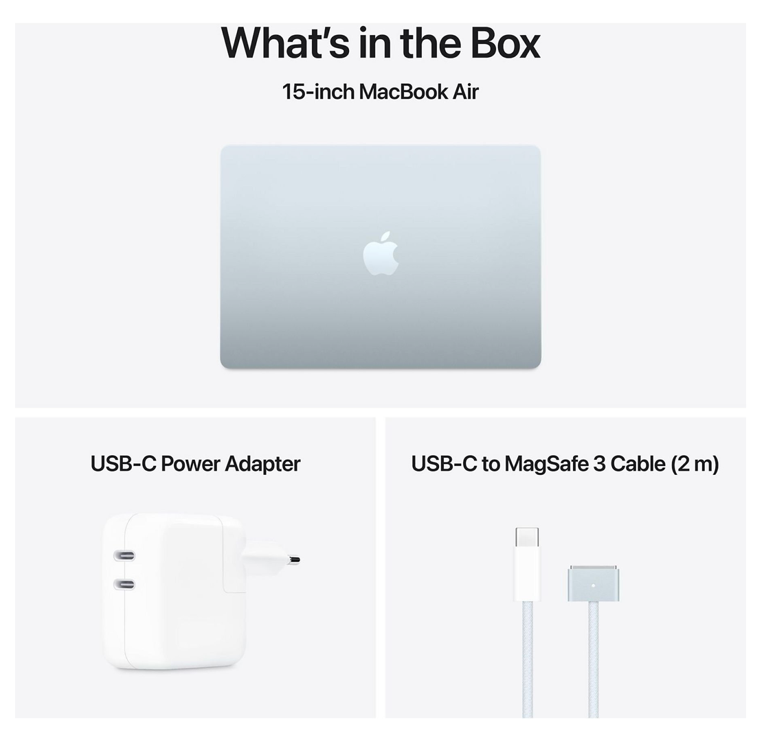 Apple MacBook Air 15 inch (2025) M4 (10 core CPU/10 core GPU) 16GB/512GB Hemelsblauw QWERTY