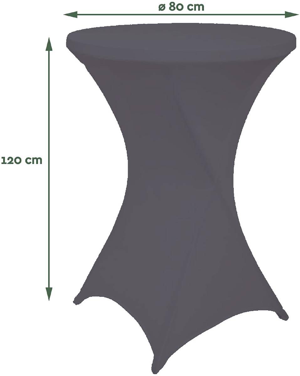 Hoes voor statafel, diameter 80 cm, antraciet-grijs