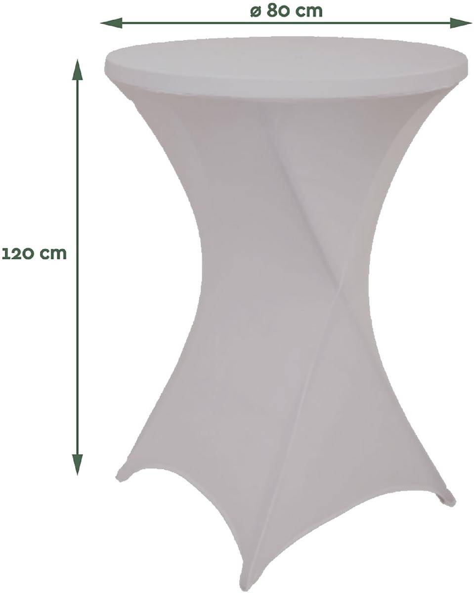 Hoes voor statafel, diameter 80 cm, grijs