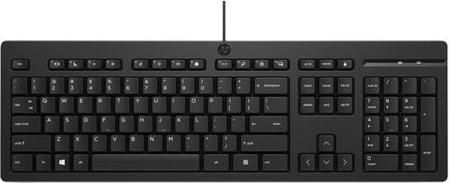 HP 125 G2 USB WD KBD toetsenbord Kantoor Zwart