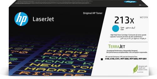 HP 213X originele high-capacity LaserJet-tonercartridge, cyaan