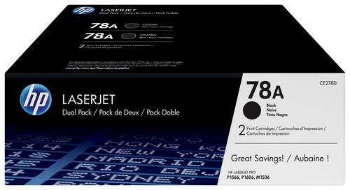HP 78A originele zwarte LaserJet tonercartridge, 2-pack