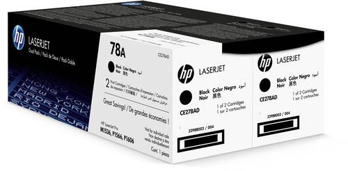 HP 78A originele zwarte LaserJet tonercartridge, 2-pack