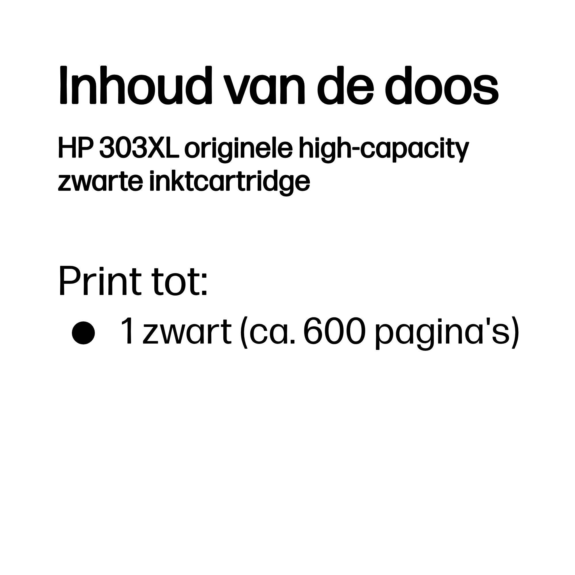 HP 303XL originele high-capacity zwarte inktcartridge