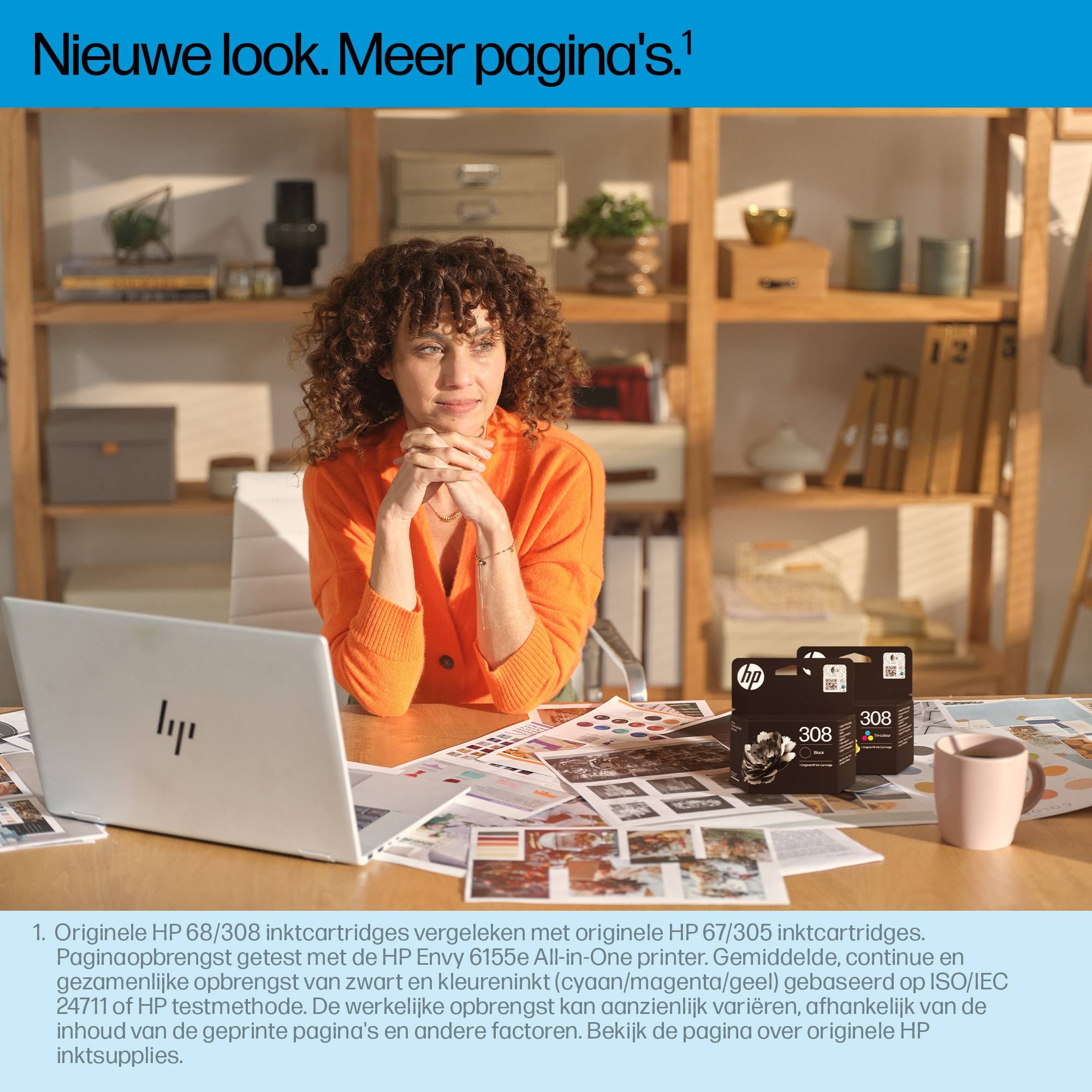 HP 308 originele zwarte inktcartridge EU