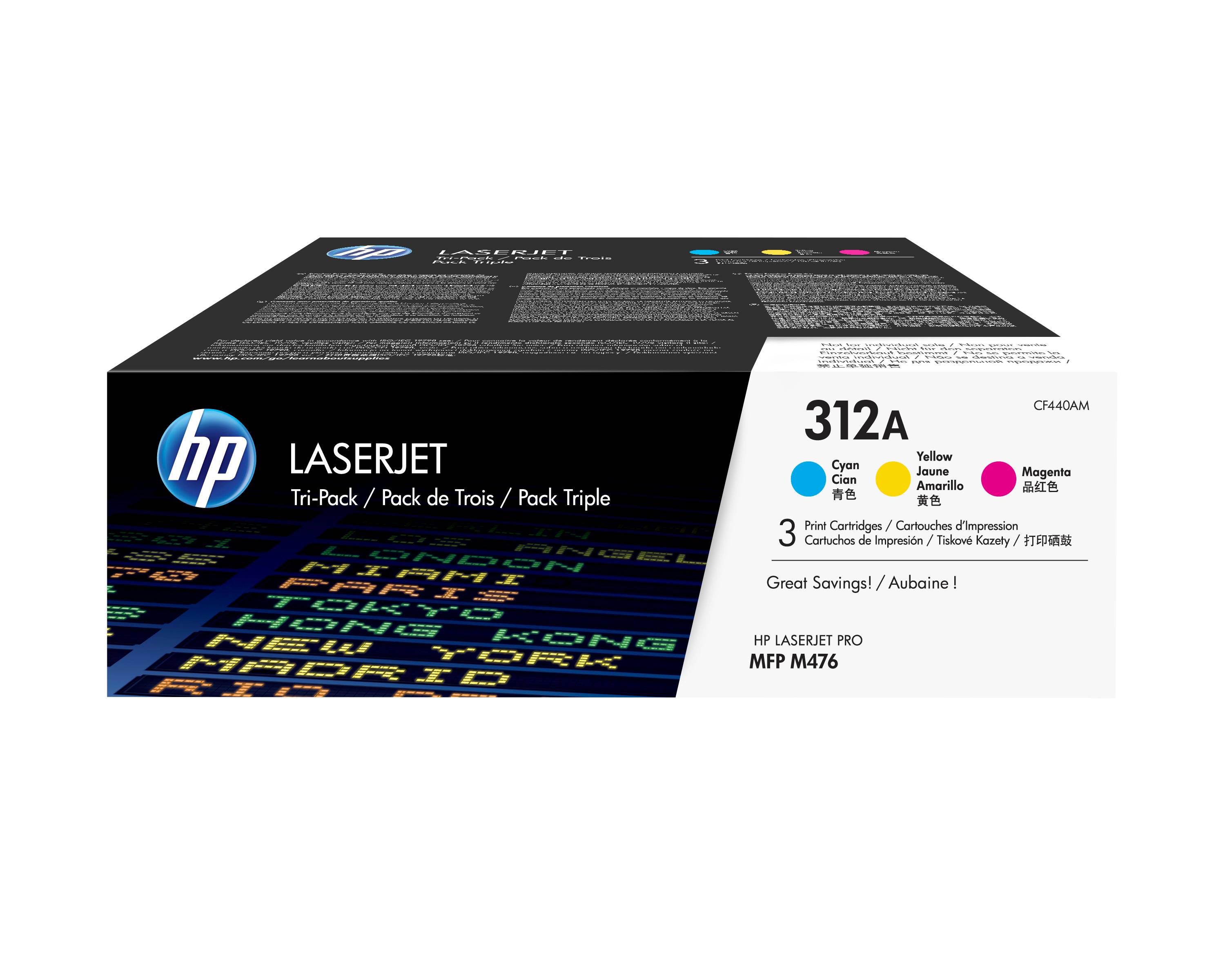 HP 312A cyaan LaserJet tonercartridge, tri-pack