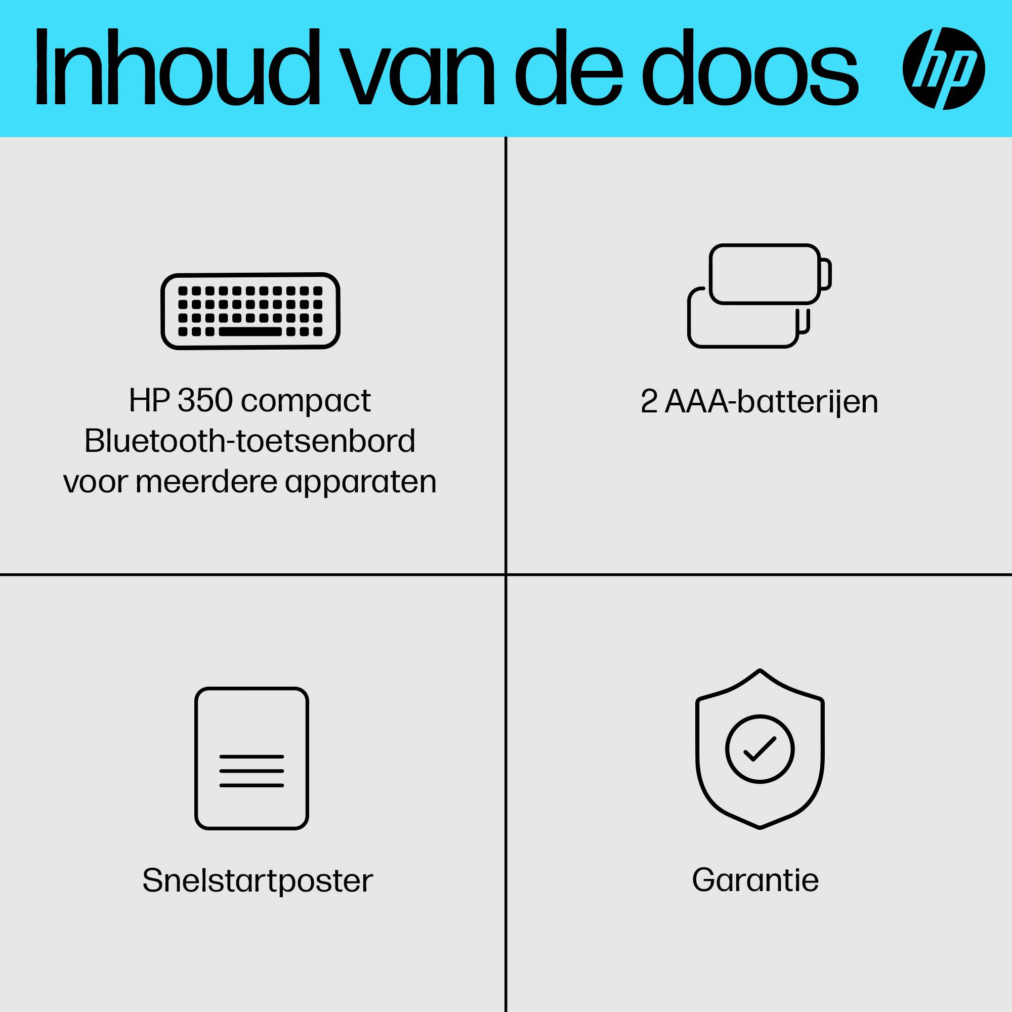 HP 350 Compact Multi-Device Bluetooth Keyboard