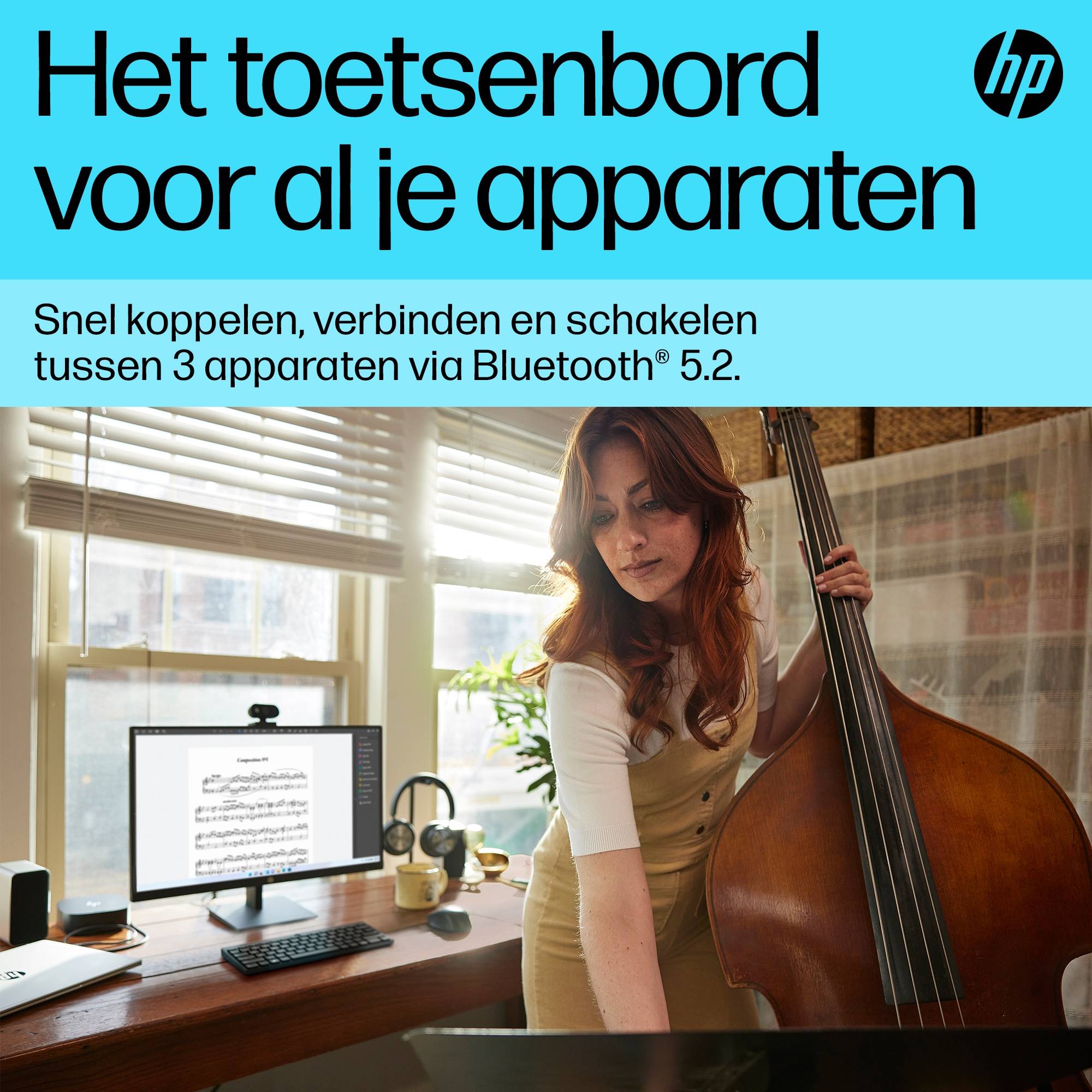 HP 355 compact Bluetooth-toetsenbord voor meerdere apparaten