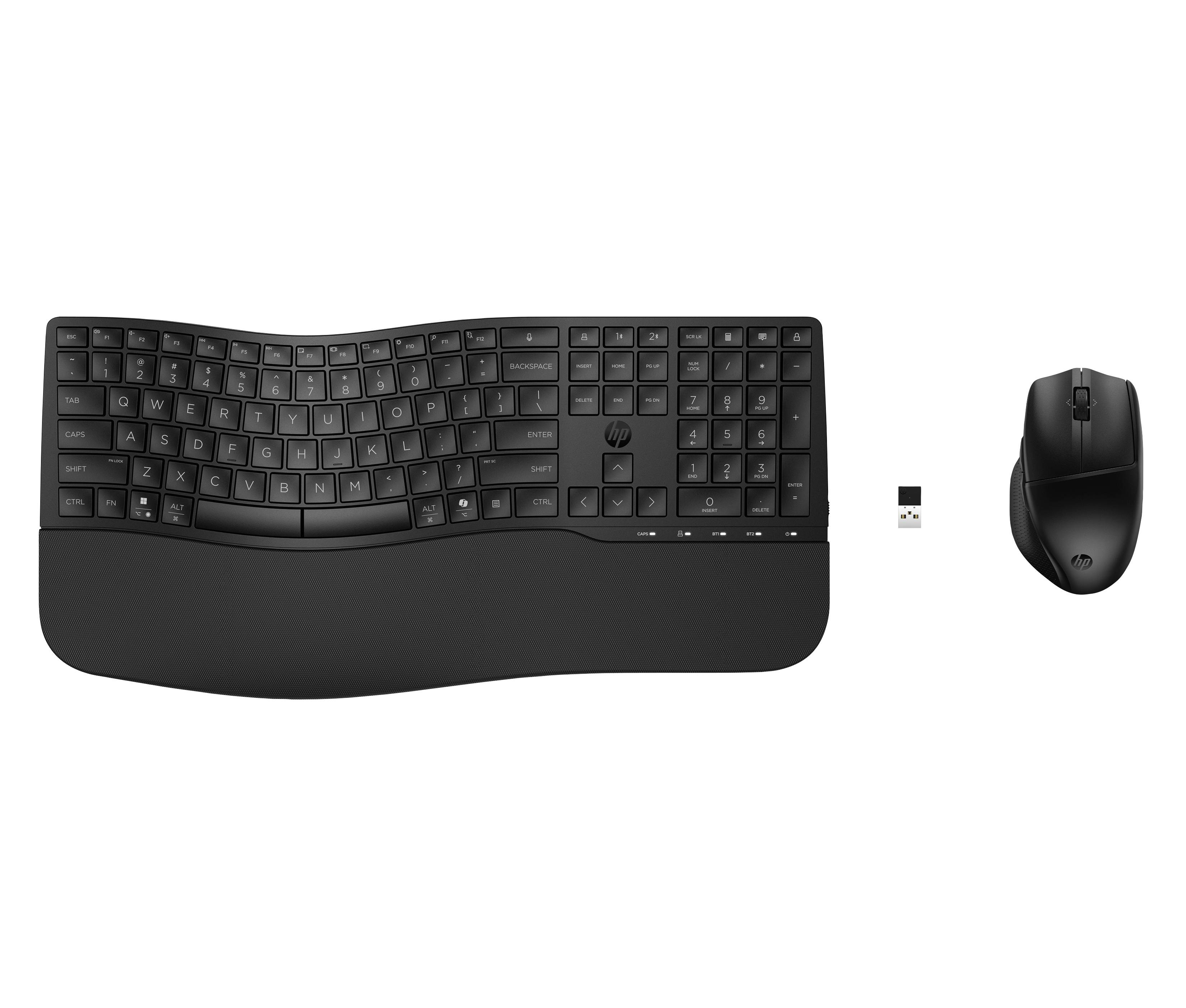 HP 685 CFT DUAL-MODE KB/MSE COMBO toetsenbord Inclusief muis Kantoor RF-draadloos + Bluetooth Zwart