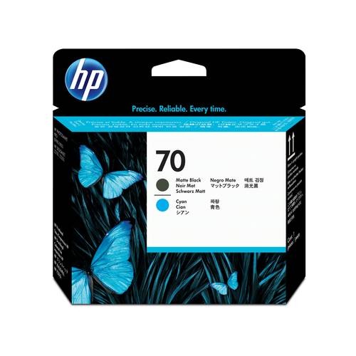 HP 70 matzwarte/cyaan DesignJet printkop