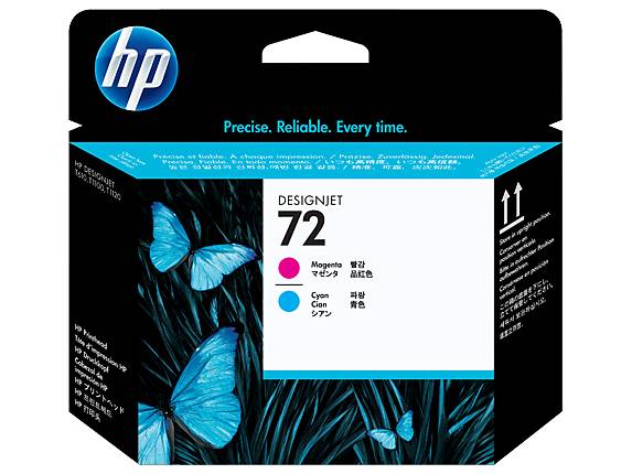 HP 72 magenta en cyaan printkop