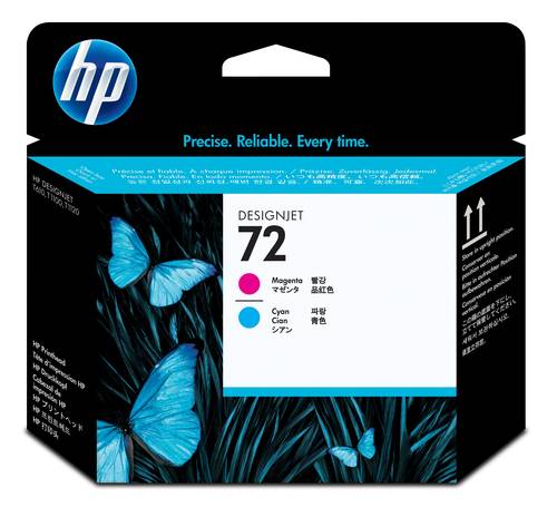 HP 72 magenta en cyaan printkop