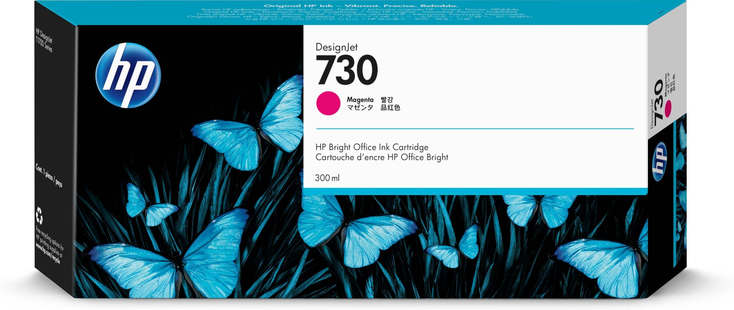 HP 730 magenta DesignJet inktcartridge, 300 ml