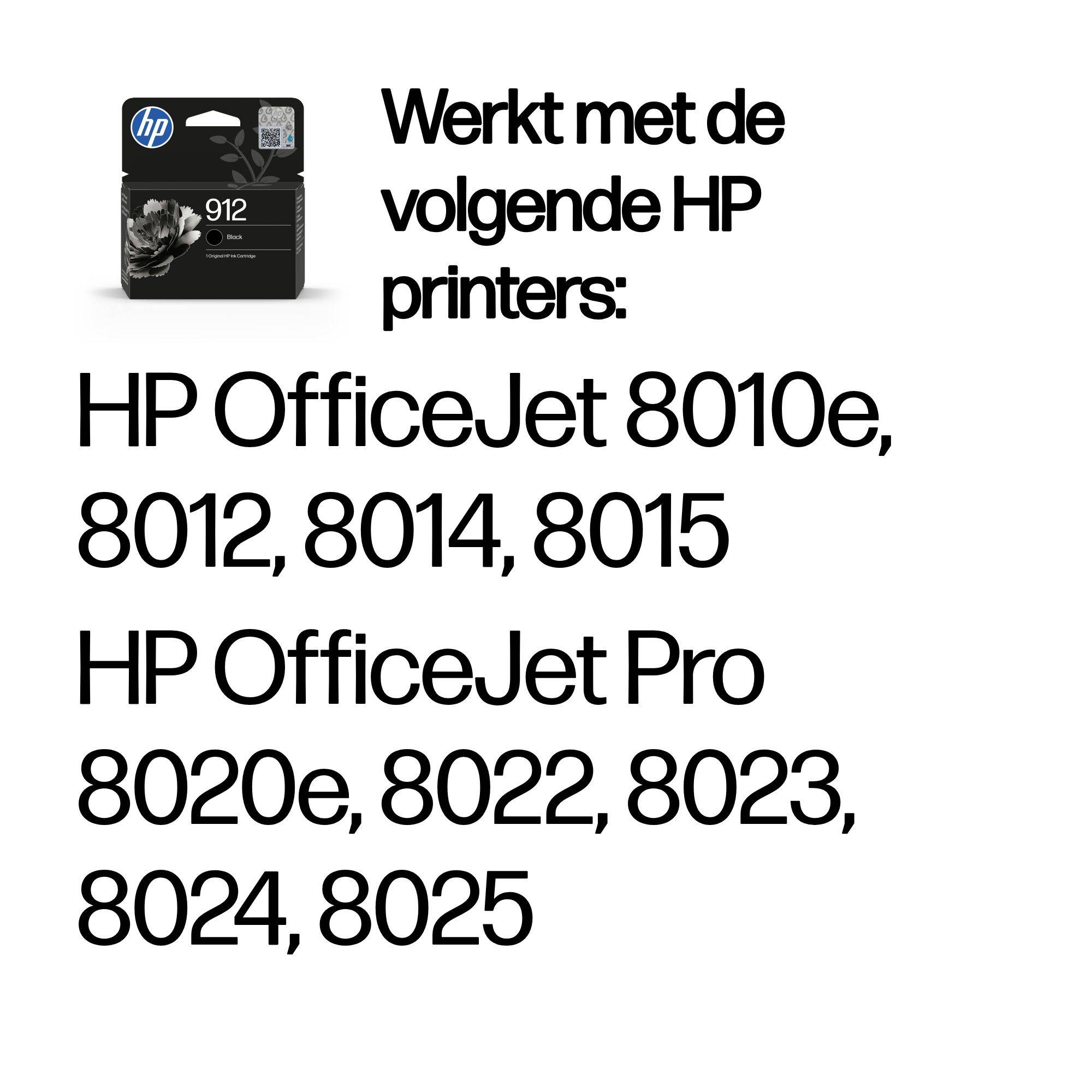 HP 912 originele zwarte inktcartridge