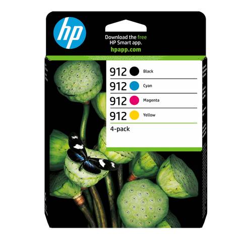 HP 912 4-pack originele inktcartridges, cyaan/magenta/geel