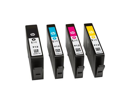 HP 912 4-pack originele inktcartridges, cyaan/magenta/geel