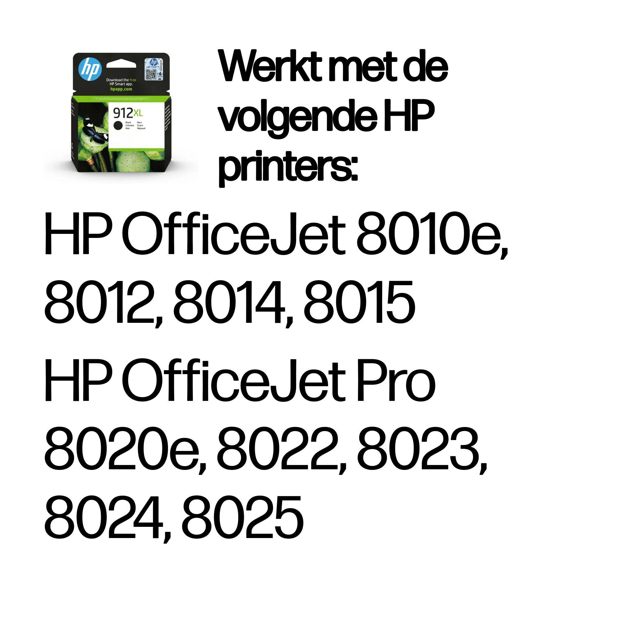 HP 912XL originele high-capacity zwarte inktcartridge