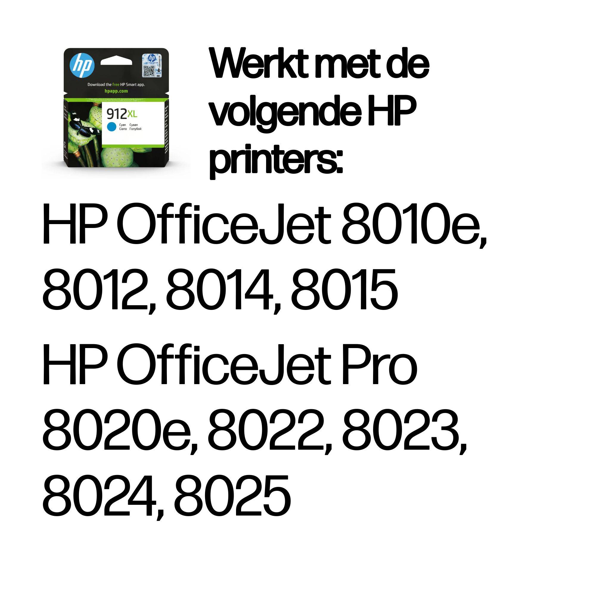 HP 912XL originele high-capacity cyaan inktcartridge