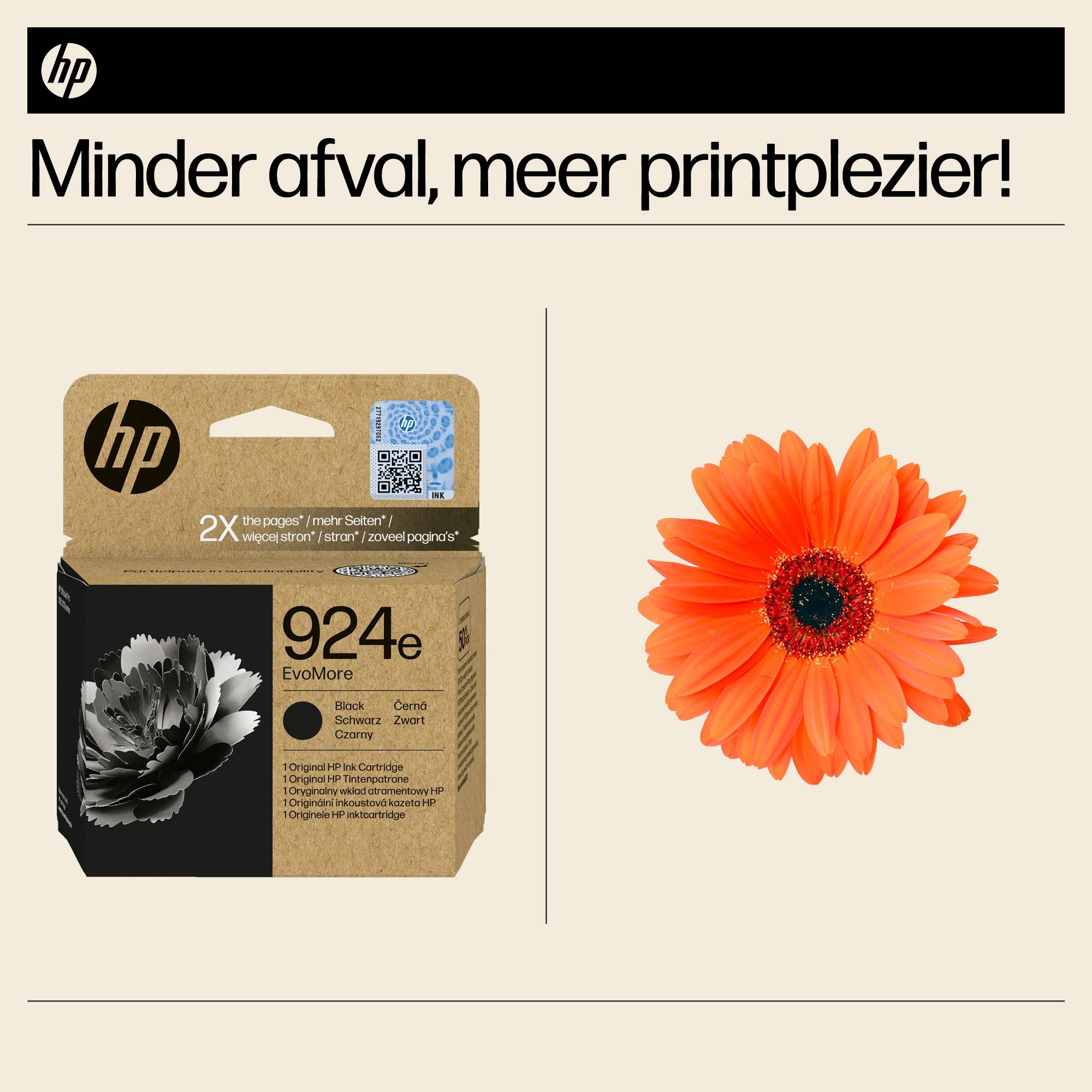 HP 924e EvoMore originele zwarte inktcartridge
