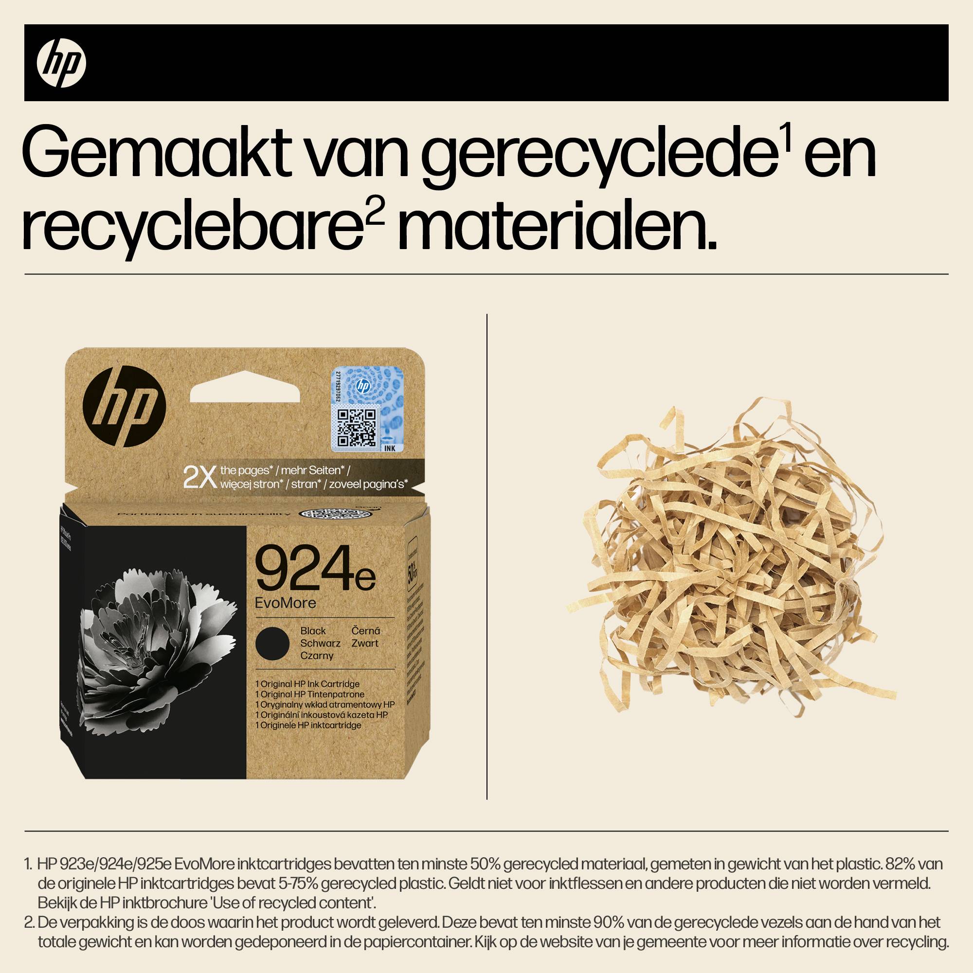 HP 924e EvoMore originele zwarte inktcartridge