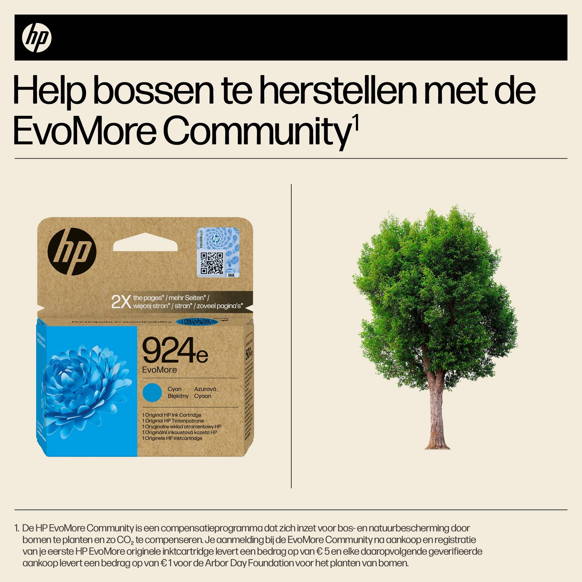 HP 924e EvoMore originele cyaan inktcartridge