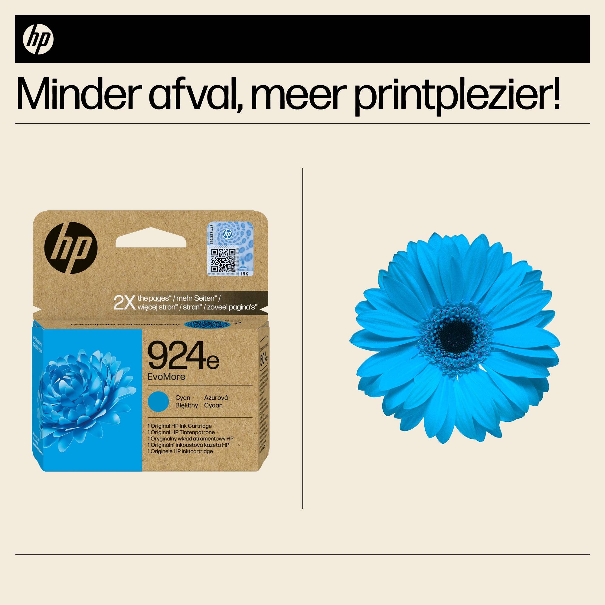 HP 924e EvoMore originele cyaan inktcartridge