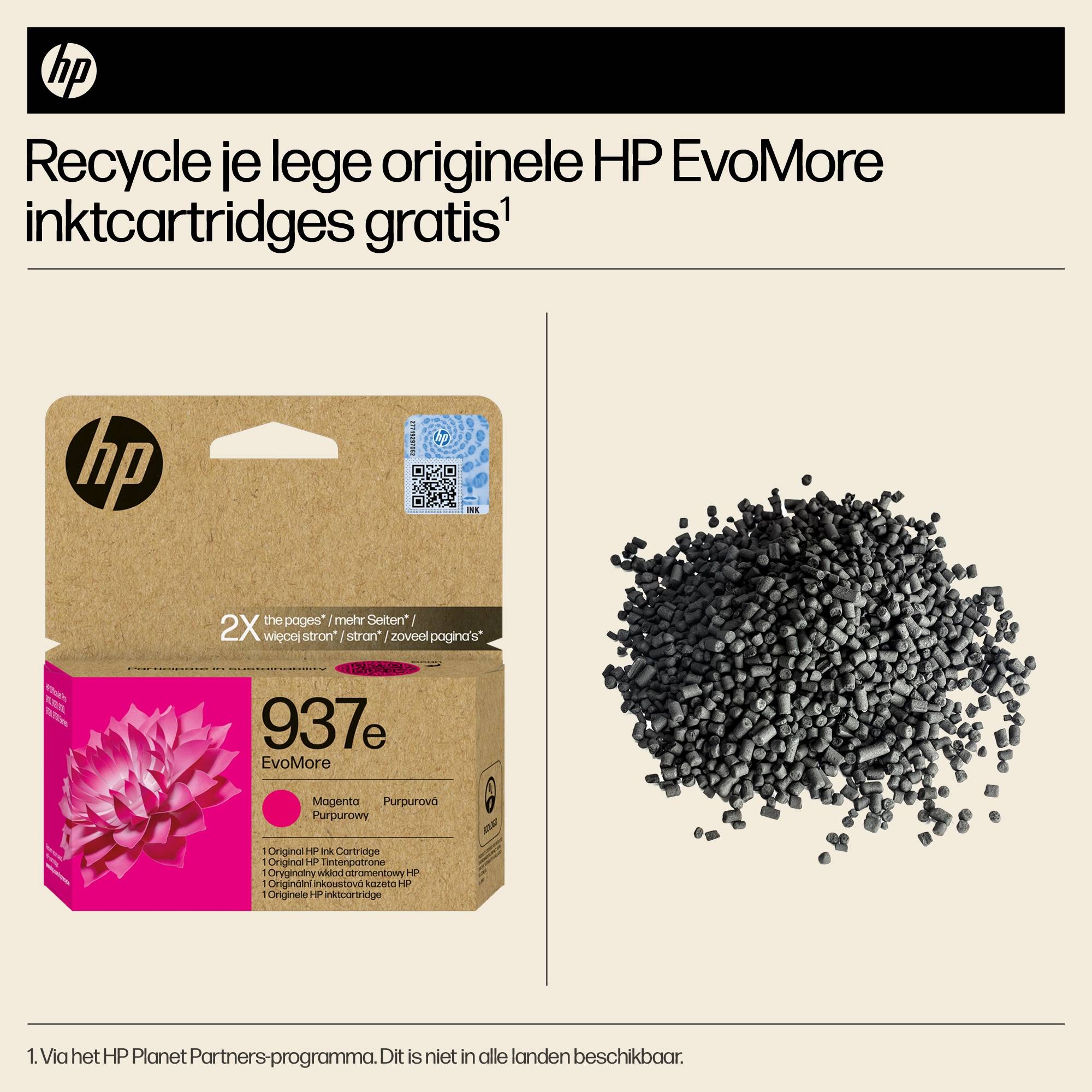 HP 937e EvoMore originele magenta inktcartridge