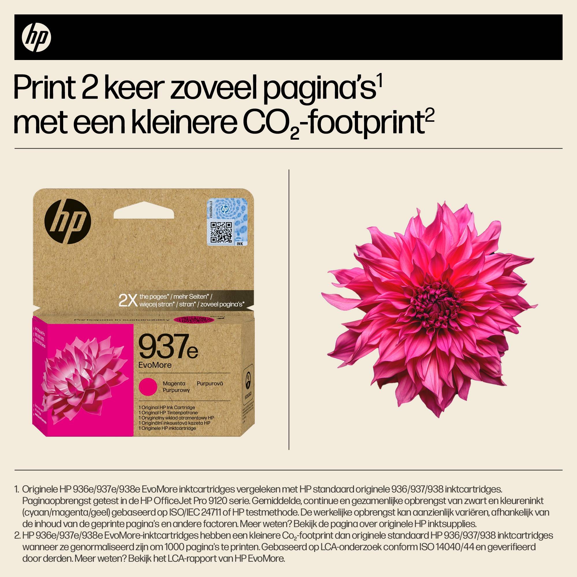 HP 937e EvoMore originele magenta inktcartridge