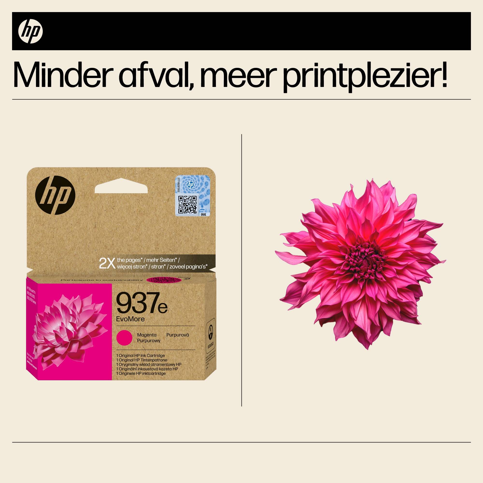 HP 937e EvoMore originele magenta inktcartridge