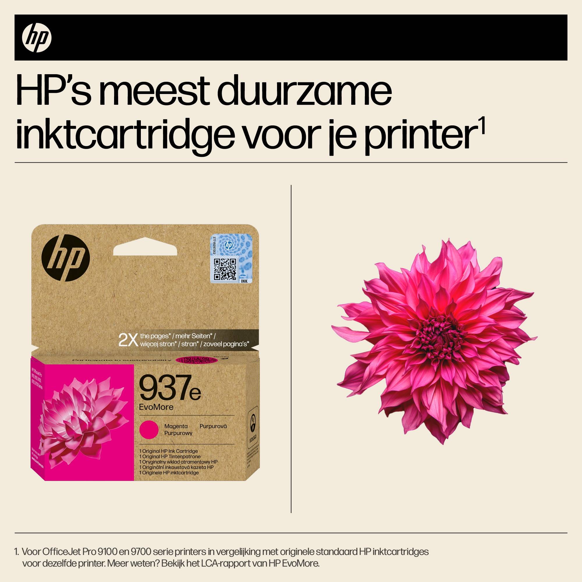 HP 937e EvoMore originele magenta inktcartridge