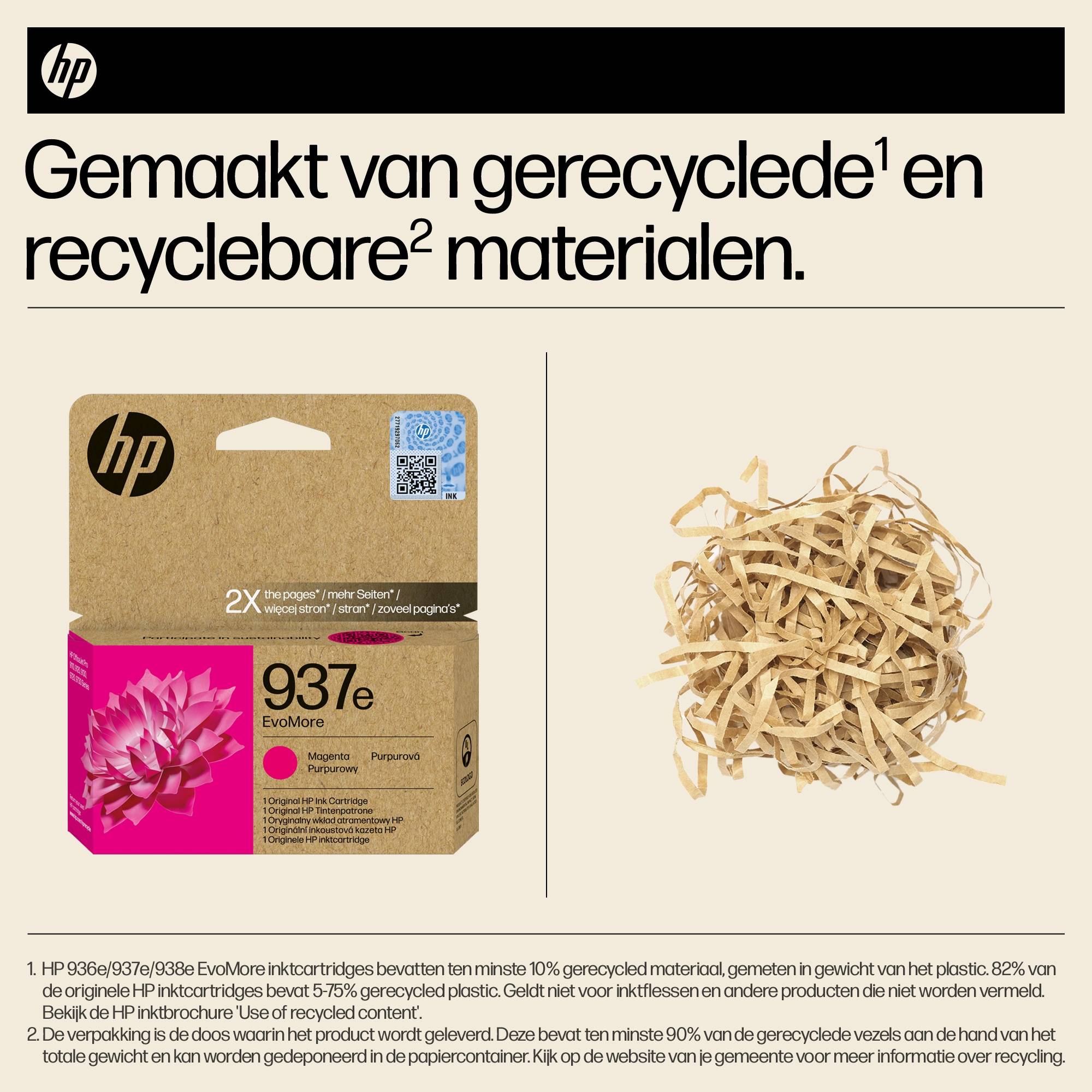 HP 937e EvoMore originele magenta inktcartridge