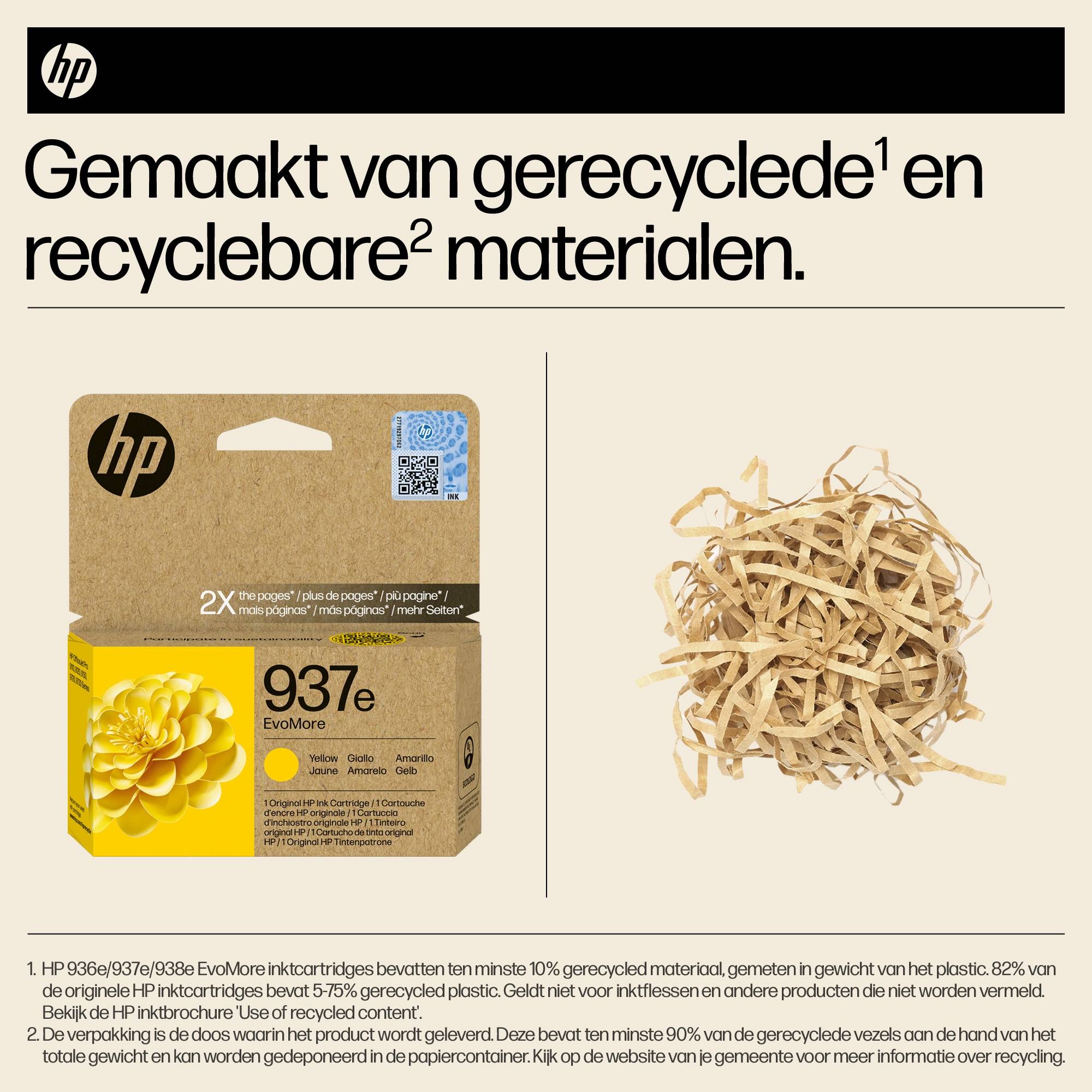 HP 937e EvoMore originele gele inktcartridge