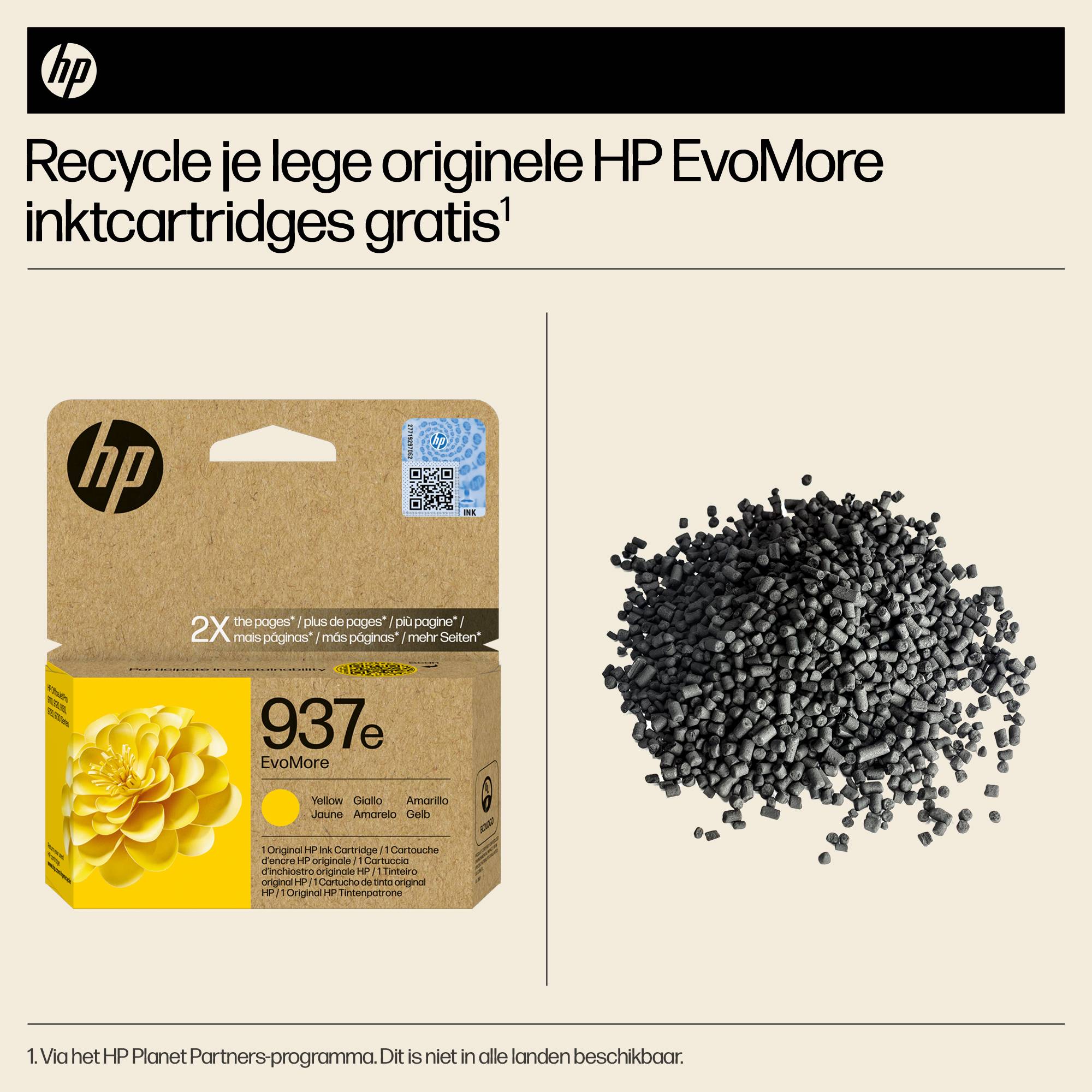 HP 937e EvoMore originele gele inktcartridge