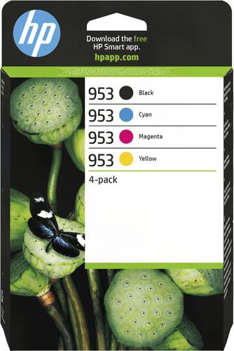 HP 953 4-pack originele inktcartridges, cyaan/magenta/geel